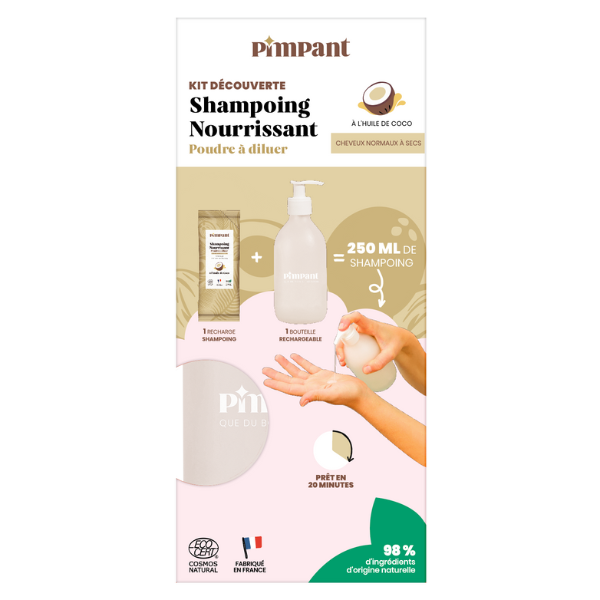 Pimpant -- Kit Découverte Shampoing Nourrissant - 1 bouteille + 1 stick