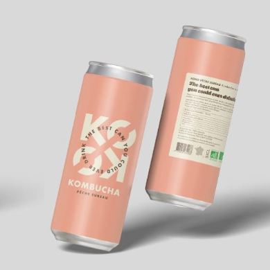Kombucha pêche sureau bio (canette) - 1
