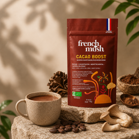 French mush -- Cacao boost bio (aux champignons fonctionnels) - 100g (20 doses)
