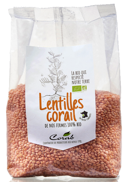 Lentilles corail Bio Equitable en France - 1