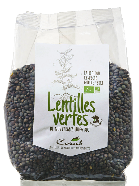 Lentilles vertes Bio Equitable en France - 1