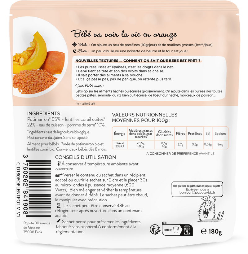 Les moulinés potimarron lentilles corail - 2