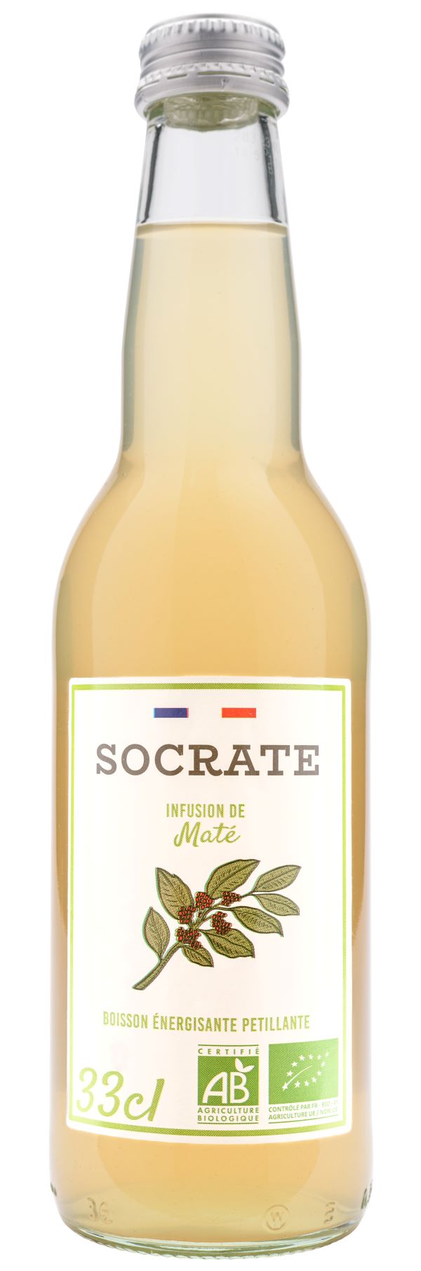 Socrate -- Infusion pétillante de maté (citron agrumes) - 33cL x 12
