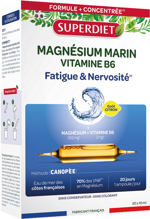 Magnésium marin et vitamine b6 goût citron (fatigue, système nerveux) - 1