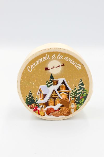 Mam Bio (Maison D'armorine) -- Pré-commandes noël Mini boites bois caramel noisettes bio - 40 g