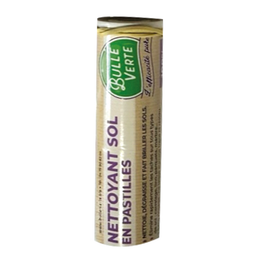 Bulle Verte -- Contre étiquette nettoyant sols en pastille à diluer - x50