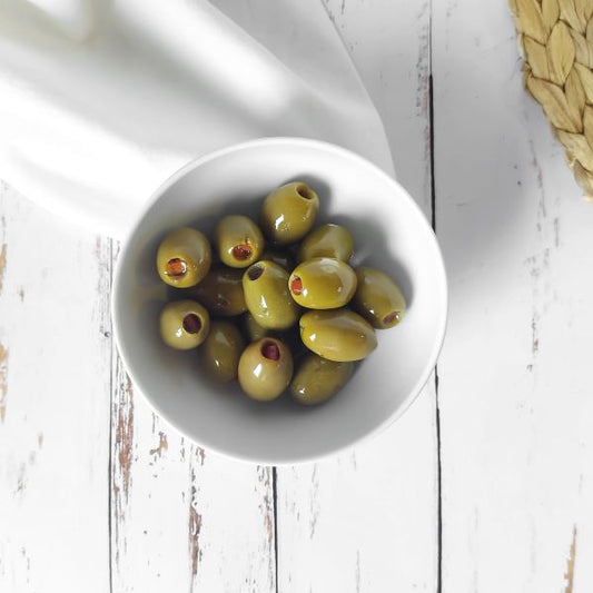 Le Temps Des Oliviers -- Olives vertes farcies poivrons bio Vrac - 2.8 kg