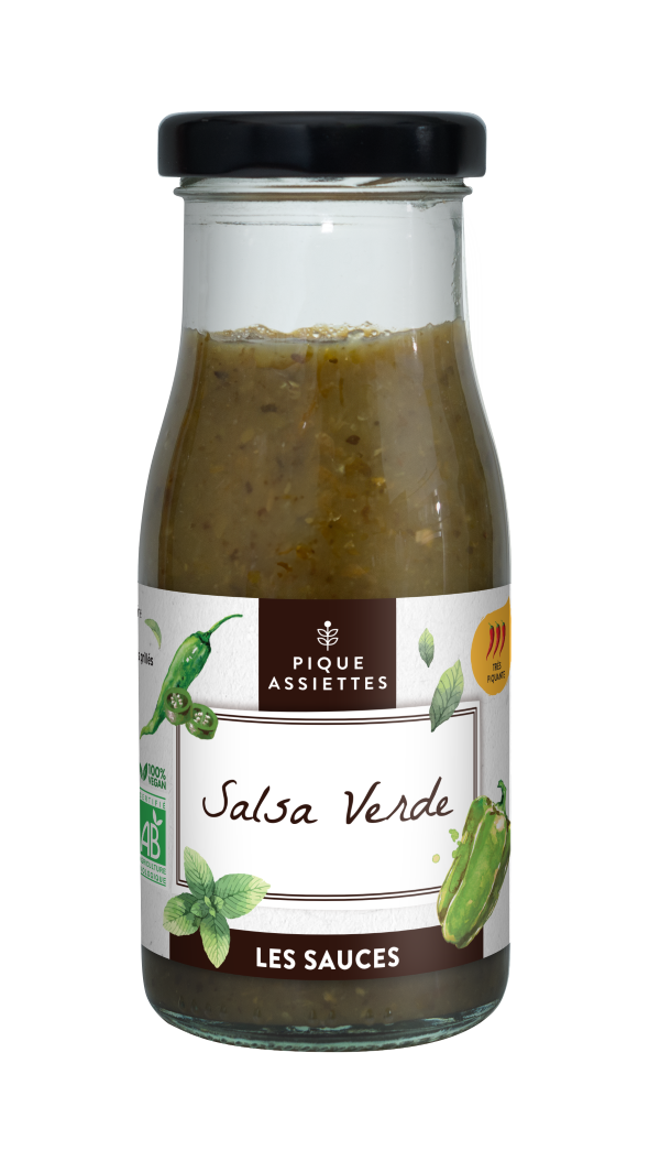 Pique Assiettes -- échantillon sauce salsa verde bio - 130 ml