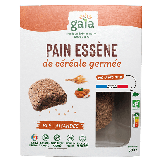 Gaia -- Pain essène de céréale germée blé & amandes - 500 g