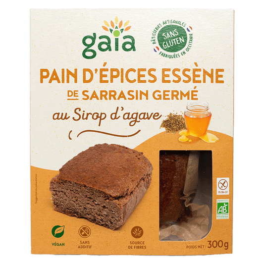 Gaia -- Pain d'épices essène de sarrasin germé au sirop d'agave - 300 g