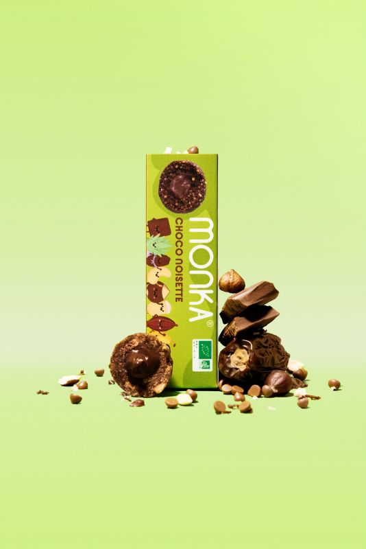 Monka -- Kids balls bio choco coeur noisette (prêt à vendre) - 54 g x 12