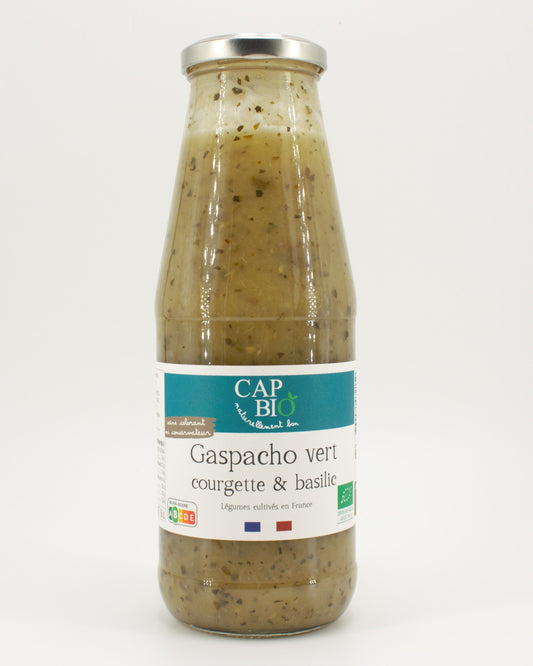 Cap bio -- Soupe froide gaspacho vert courgette & basilic bio - 6x72cL