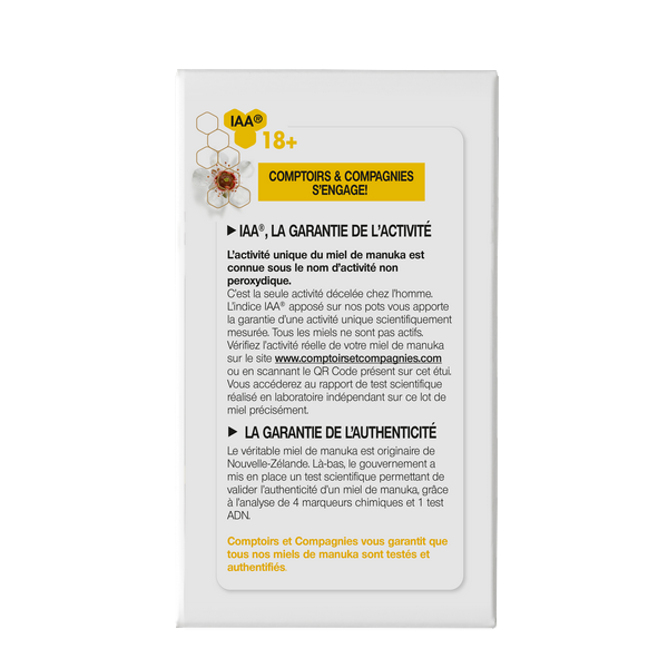 Comptoirs & Compagnies -- Miel de manuka iaa18+ (mgo 696) non bio (origine  Nouvelle zélande) - 250 g