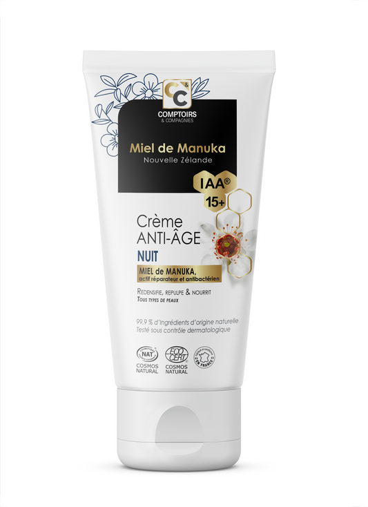 Comptoirs & Compagnies -- Crème de nuit anti-âge au miel de manuka iaa15+ - 50 ml