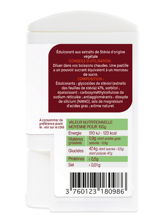 Comptoirs & Compagnies -- Distributeur 250 pastilles aux extraits de stévia recette sans amertume - 250 pastilles