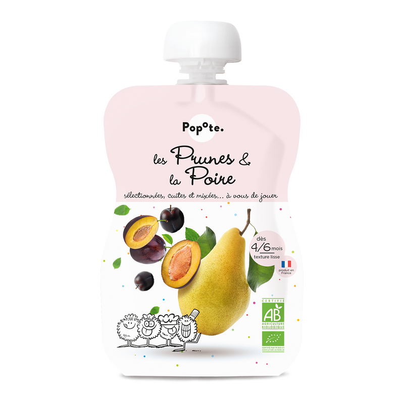 Popote -- Gourde prunes poire - 120 g
