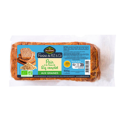 Pain au riz complet aux graines bio - 1