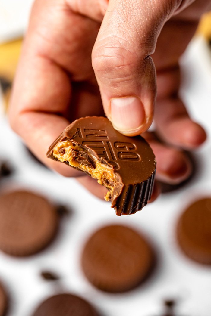 Palets chocolat lait fourrage beurre de cacahuètes bio (prêt à vendre) - 3