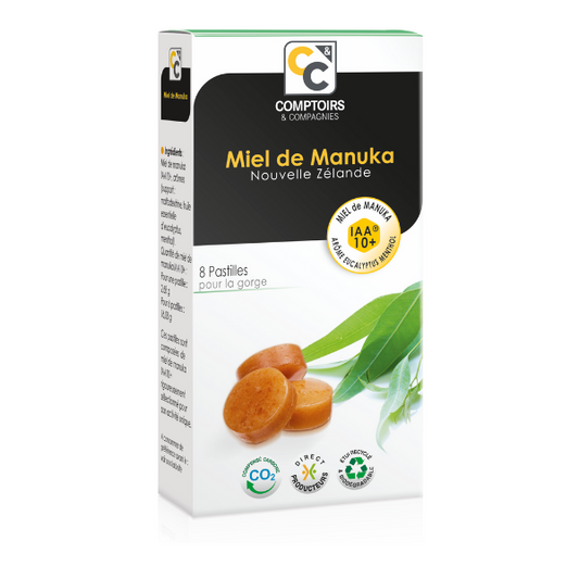 Comptoirs & Compagnies -- Pastilles miel de manuka iaa10+ et eucalyptus - 22 g