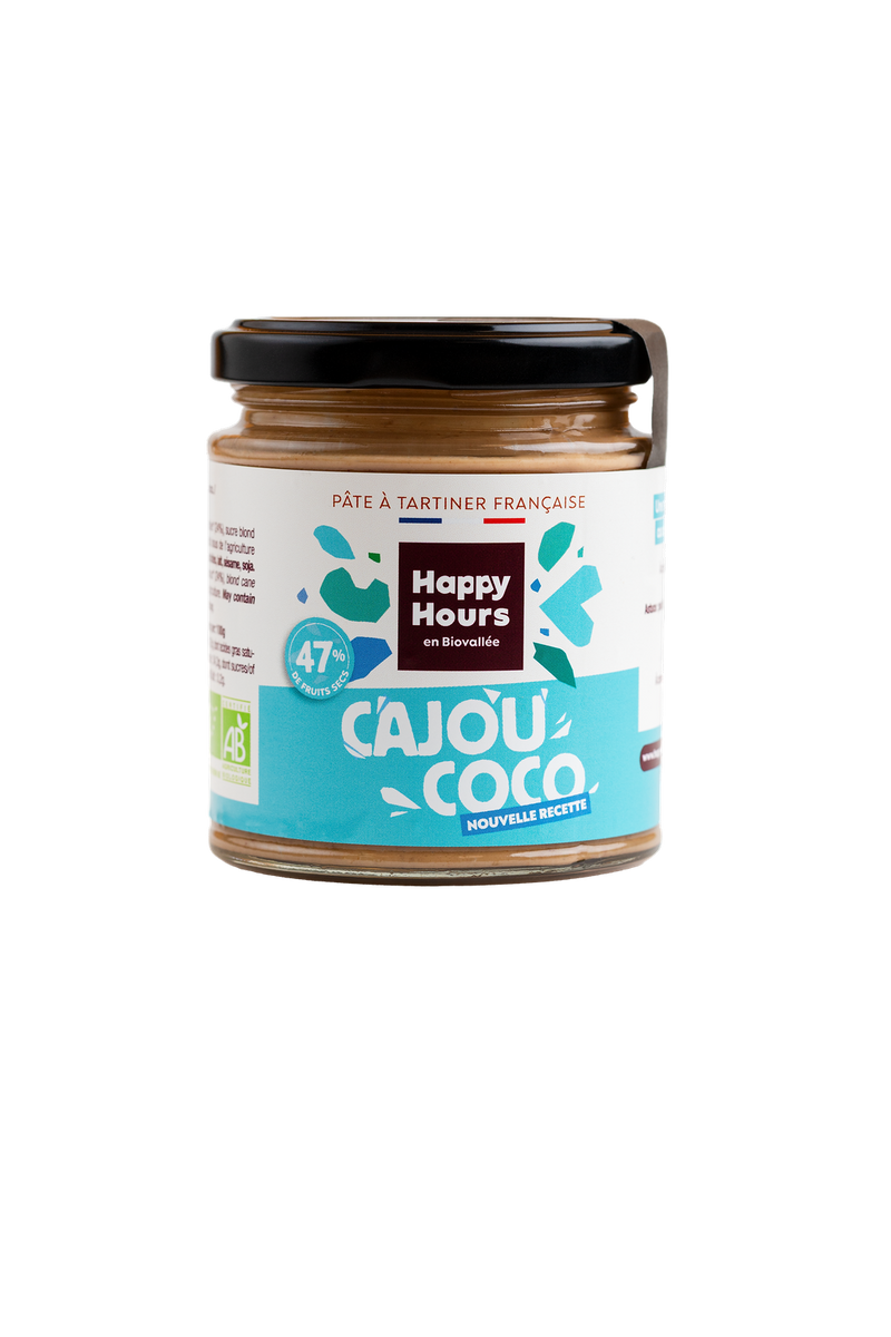 Happy Hours -- Echantillon pâtes à tartiner cajou coco (mini 25g)
