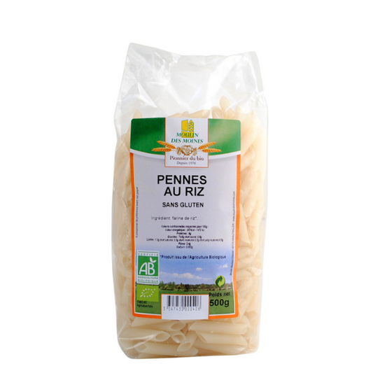 Moulin Des Moines -- Penne sans gluten à la farine de riz et maïs bio - 500g