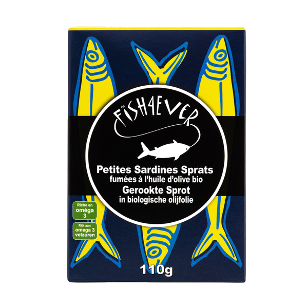Petites sardines (spratts) fumées à l'huile d'olive bio - 1
