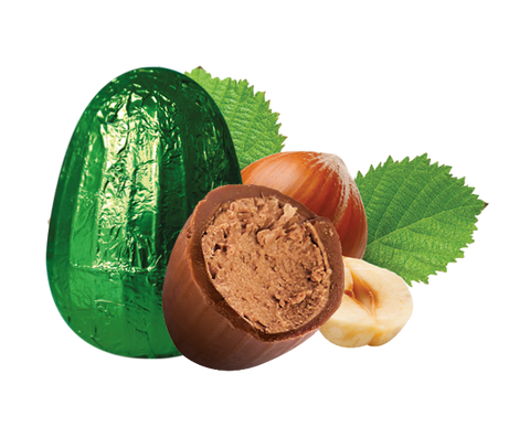 Petits œufs bio pralinés noisette enrobés de chocolat au lait - 1