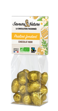 Petits œufs bio pralinés noisette et enrobés de chocolat noir - 1