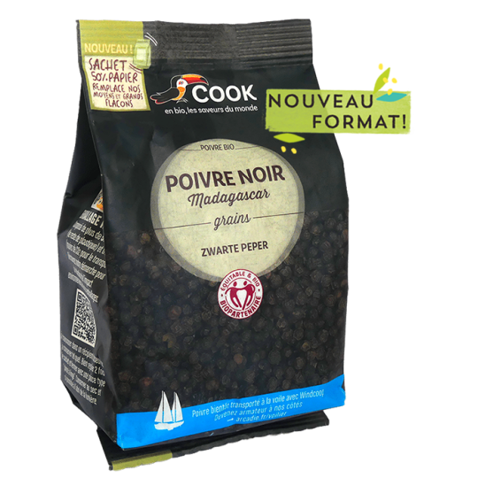 Poivre noir en grains bio (sachet économique) - 1