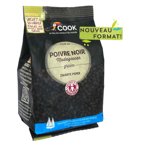 Poivre noir en grains bio (sachet économique) - 1