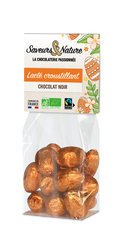 Pré-commandes Pâques - Petits œufs bio lactés croustillants enrobés de chocolat noir - 1
