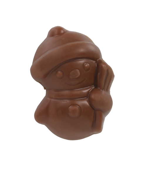 Pré-commandes noël Bonbon bonhomme de neige cœur lacté - chocolat au lait bio - 1