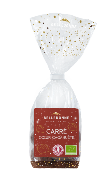 Pré-commandes noël Bonbon cœur cacahuète chocolat lait bio - 1