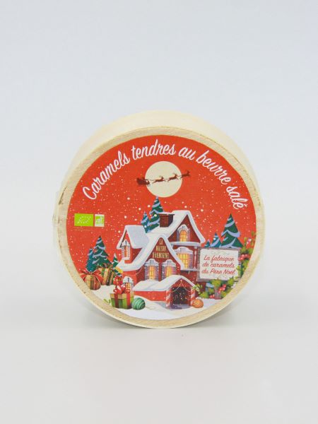 Pré-commandes noël Caramels bio du père noël (mini boîte bois) - 1