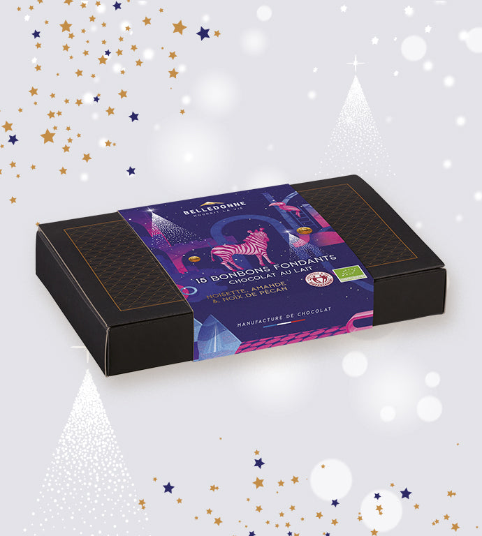 Pré-commandes noël Coffret lait 15 bonbons bio  - 2