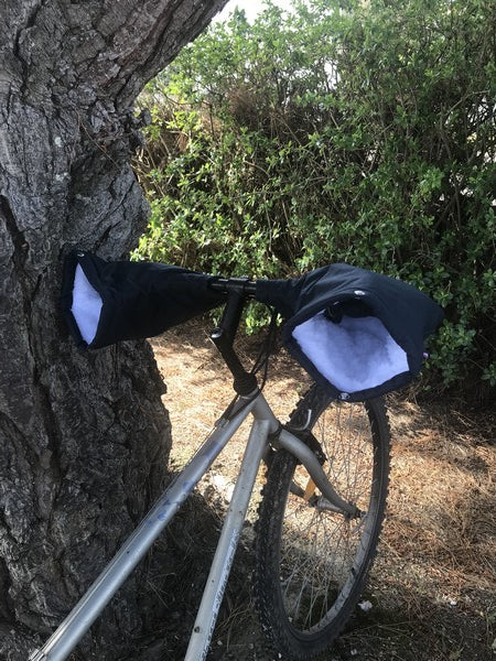 Pré-commandes noël Manchons guidon droit vélo adulte bleu marine (anti froid anti pluie) - 2