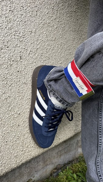 Pré-commandes noël Serre pantalon bleu blanc rouge - 1