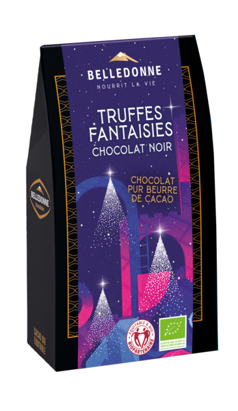 Pré-commandes noël Truffe fantaisie chocolat noir 74% bio - 1
