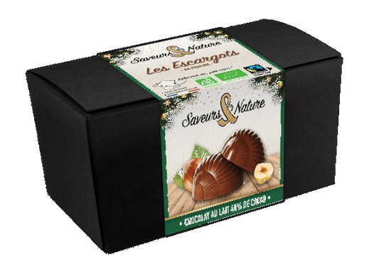 Pré-commandes noël ballotin de 12 escargots praliné enrobés de chocolat au lait - 1