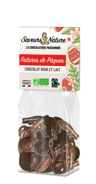 Pré-commandes pâques - fritures chocolat noir et lait bio équitable - 1