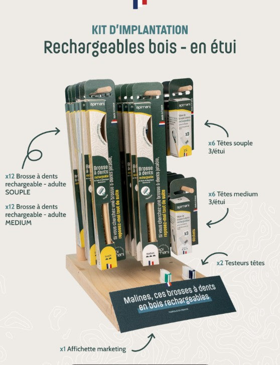 Présentoir vide brosses à dents rechargeables (vrac ou étui) - 3