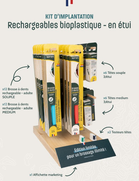 Présentoir vide brosses à dents rechargeables (vrac ou étui) - 2