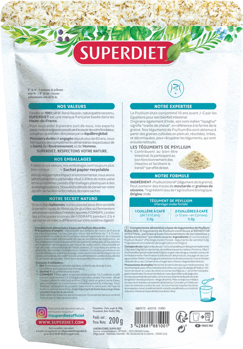 Psyllium blond bio (transit naturel, bien-être digestif) - 2