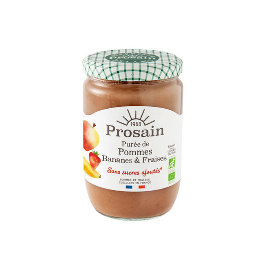 Prosain -- Purée de pommes bananes & fraises bio - 620 g