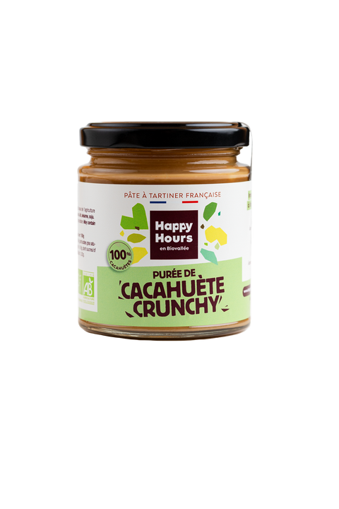 Puréee de cacahuète crunchy bio - 1