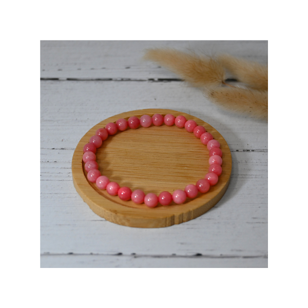Irréversible -- Bracelet adulte pierre naturelle - quartz rose