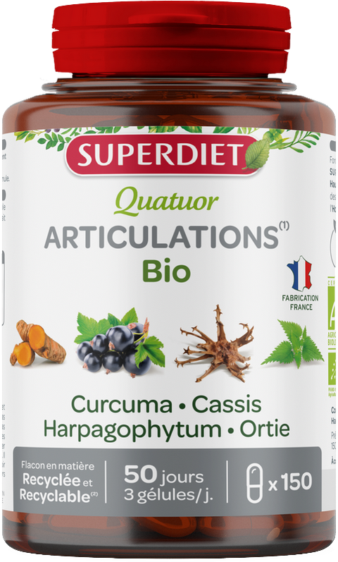 Quatuor articulations bio (curcuma, cassis, harpagophytum, ortie) - 1