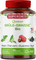Quatuor brûle graisse bio (maté, guarana, thé vert, acaï) - 1