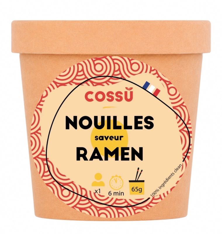 Cossu -- cups de nouilles ramen bio - 65 g x 6