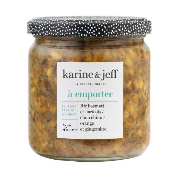 Riz basmati et haricots, chou chinois, orange et gingembre bio - 1